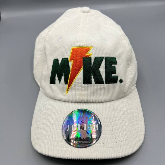 Gatorade x Air Jordan‎ Hat Men White Corduroy Mike Jumpman Strap Back Cap